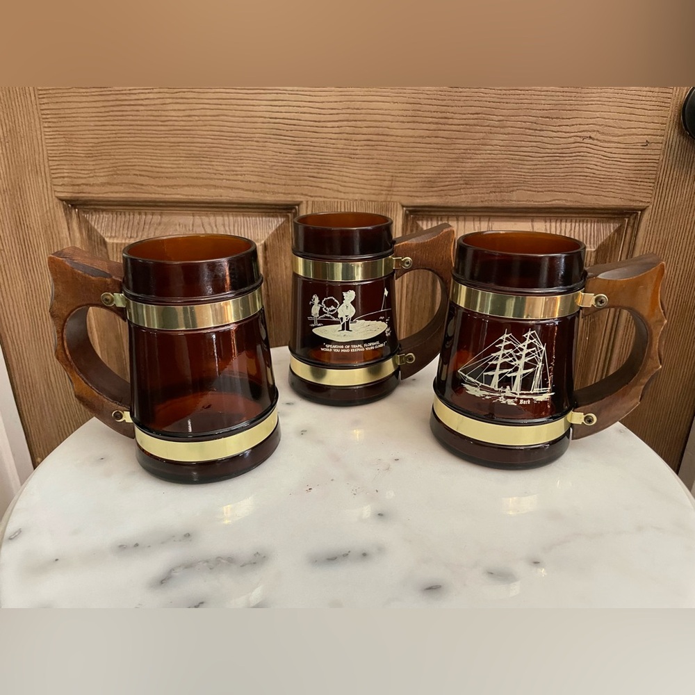 Vintage Siesta Ware Amber Beer Mug 3